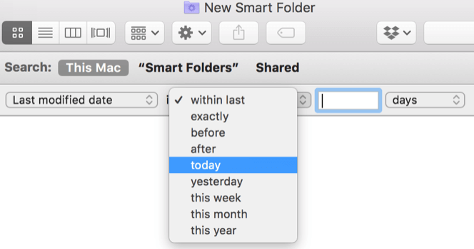 New Smart Folder