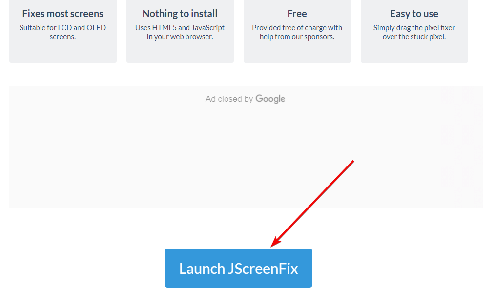 dead pixel fix