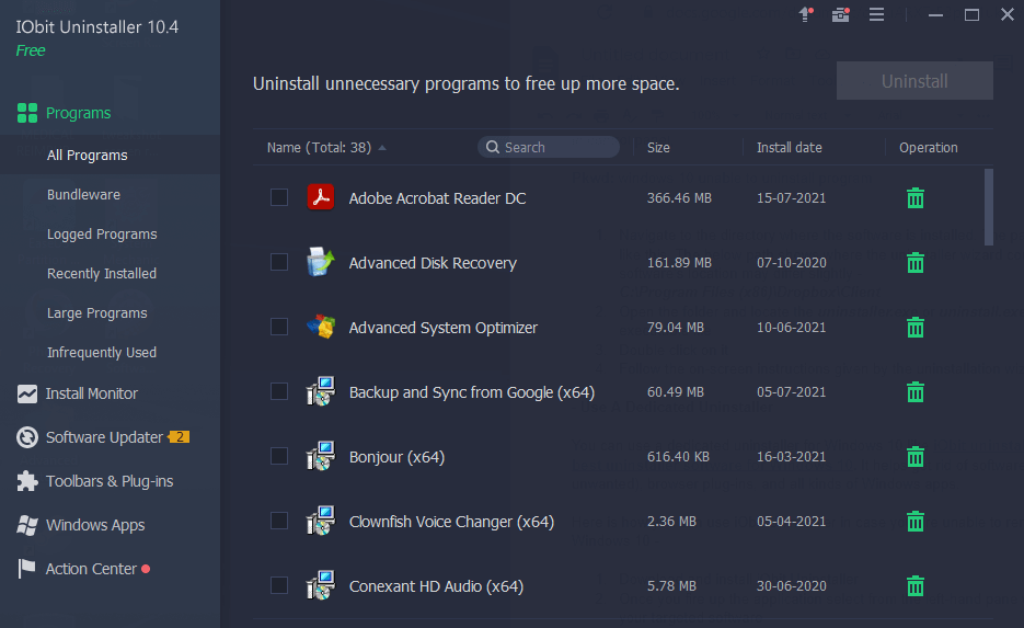 iobit Uninstaller