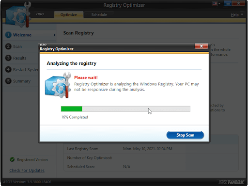 Analyzing registry