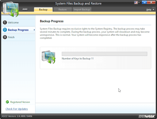 Backup process