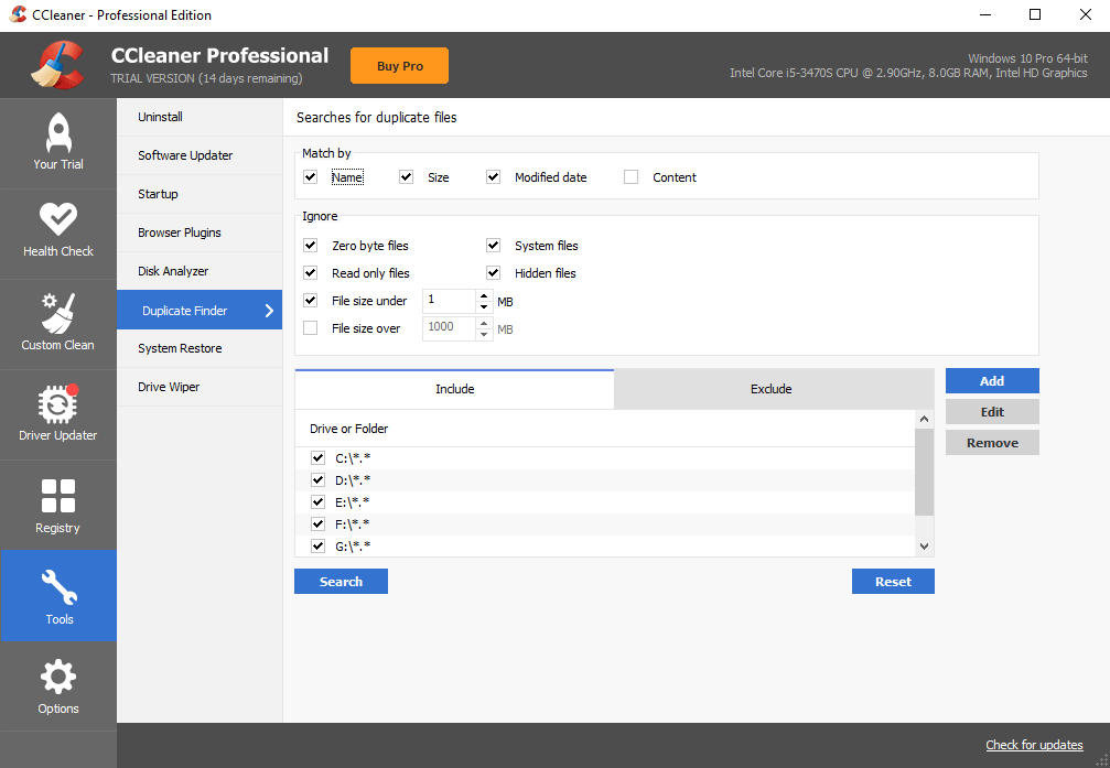 CCleaner Professional - Setup
