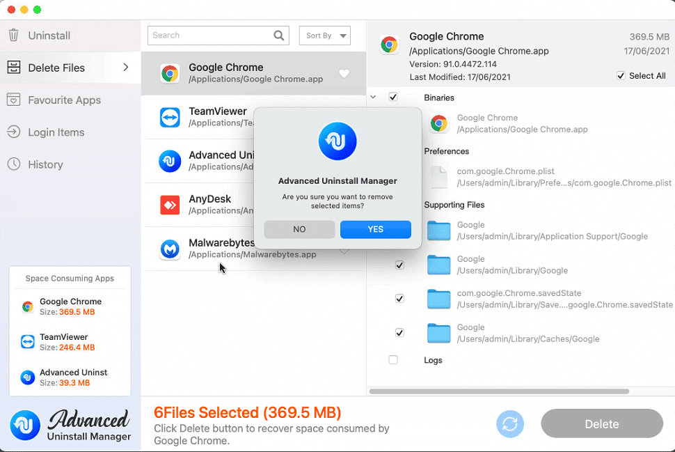 Remove apps