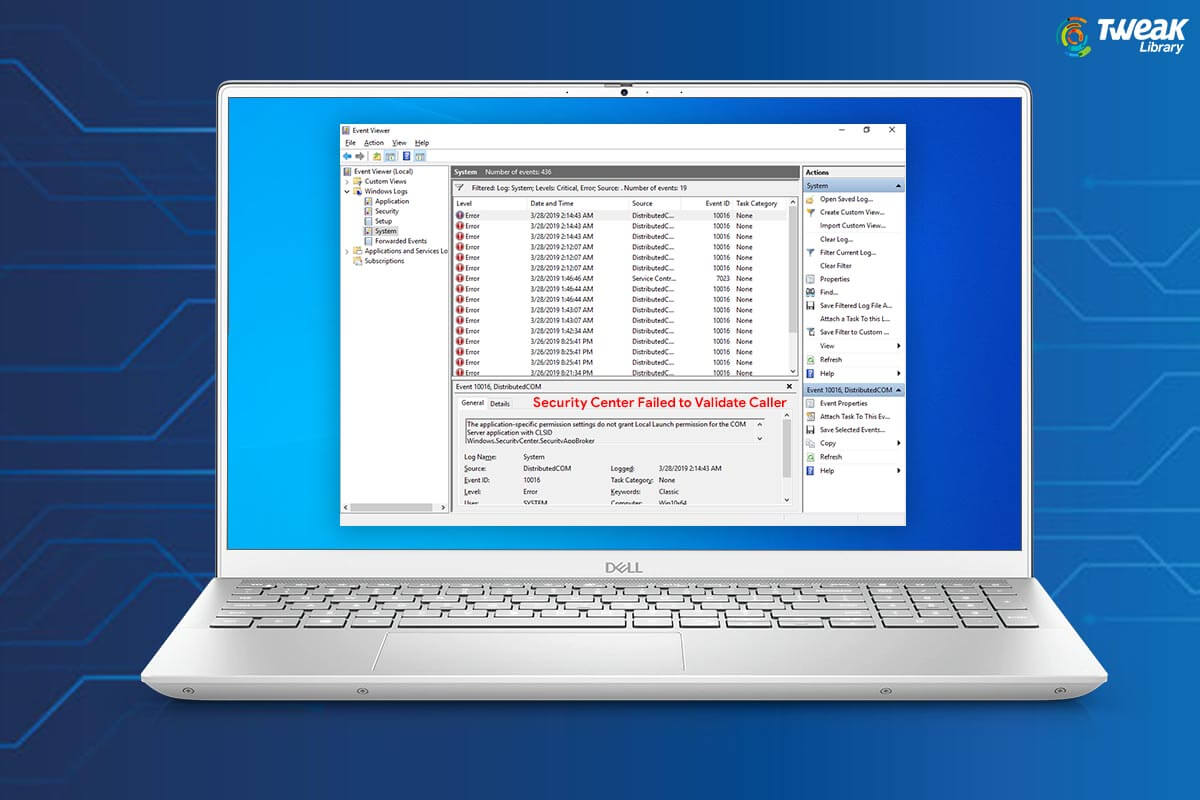 Ways To Fix Security Center Failed To Validate Caller in Windows 10