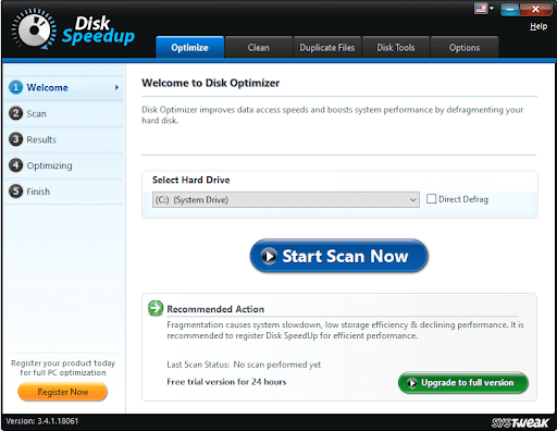Disk optimizer