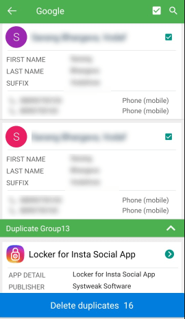 Duplicate Contacts