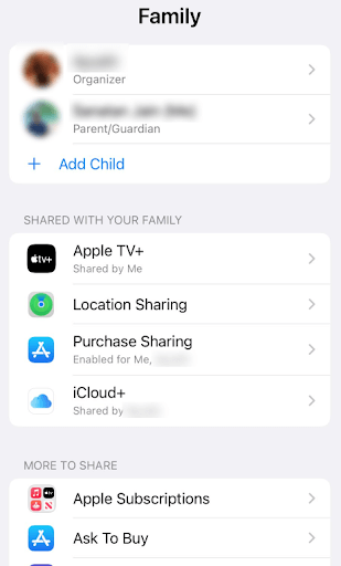 Family Sharing