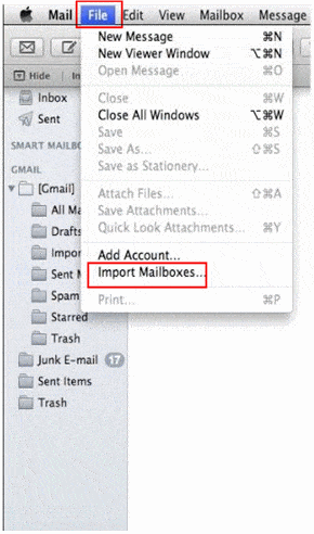 Import mailbox