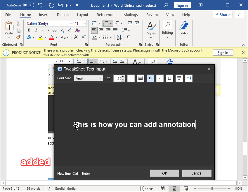 Tweakshot Document