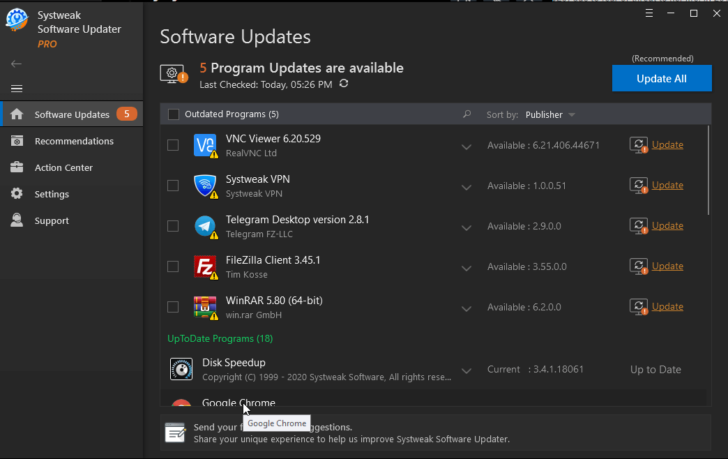 Update software