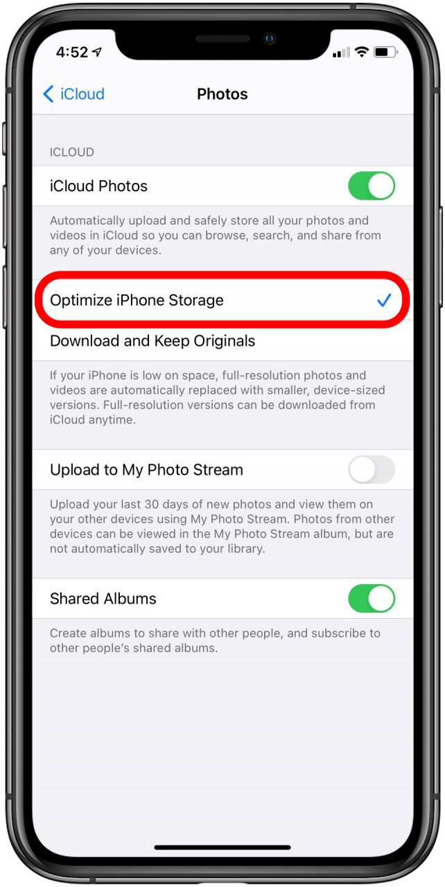 optimize storage