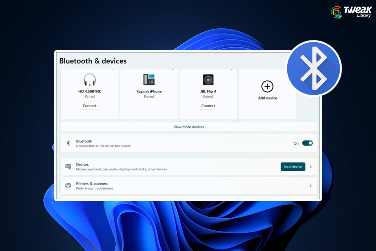 Add/Remove Bluetooth Devices