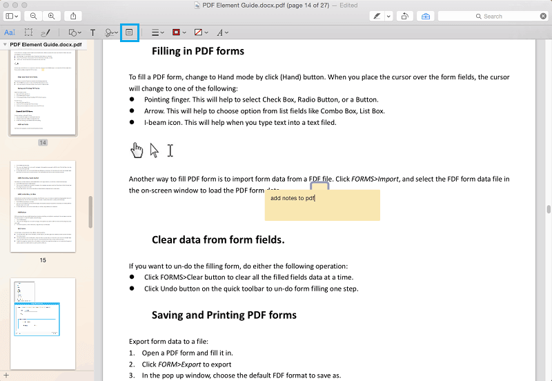 Annotation in PDF