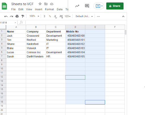 Converting Excel