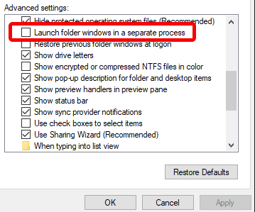 Launch folder