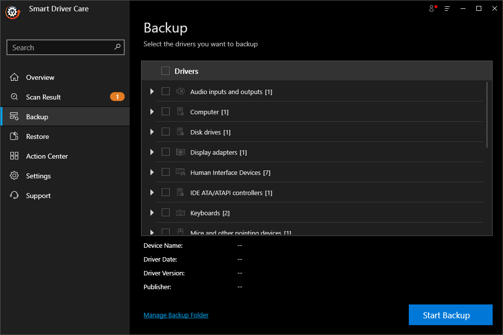 Smart Driver Care - backup
