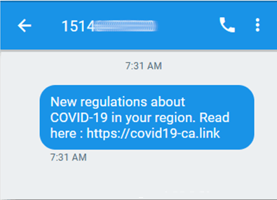 Tangle Bot Malware msg