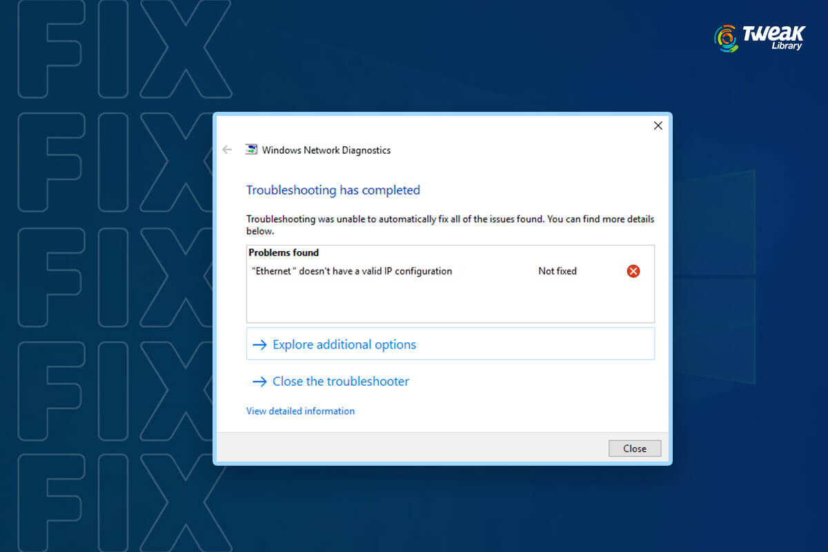 valid IP configuration
