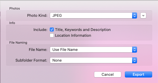 Export Photos