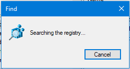 Searching the registry