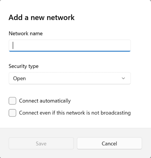 Add a new network