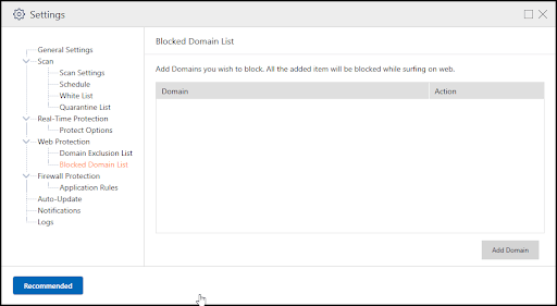 Domain list