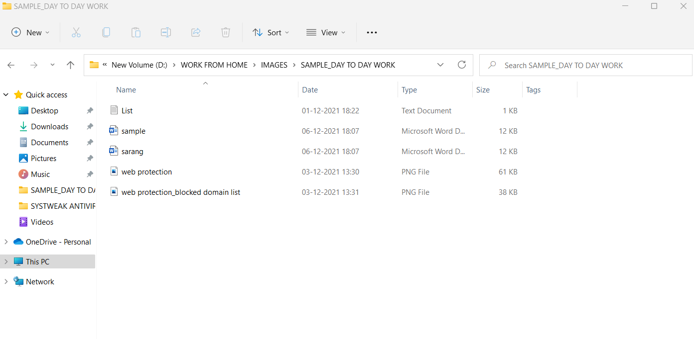 How Folder Looks after find and Delete Duplicate Files