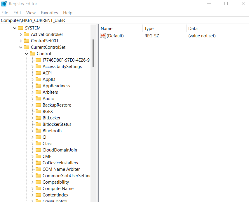 Registery Editor