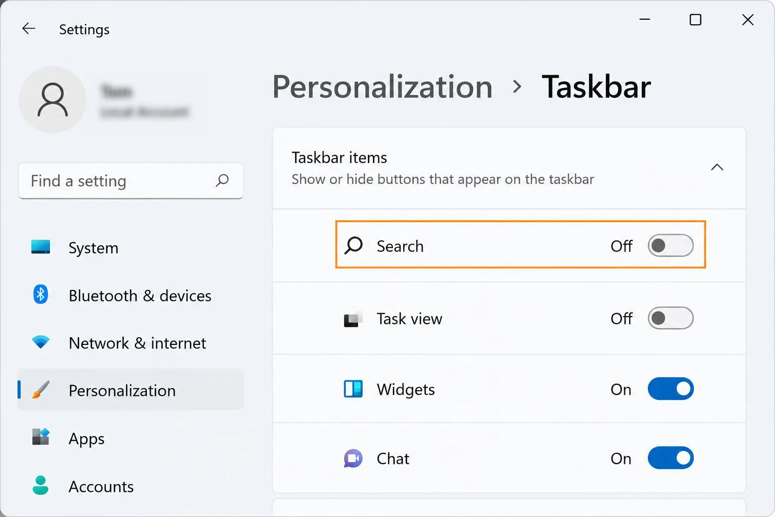 Search option