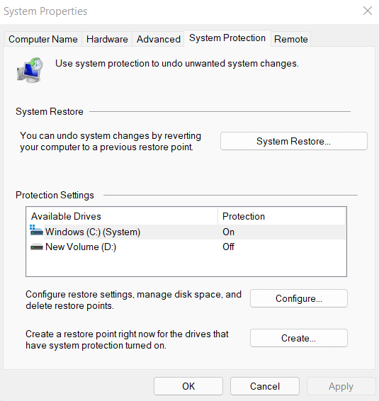 System Properties