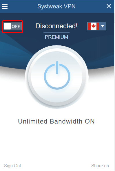 Systweak VPN Disconnect