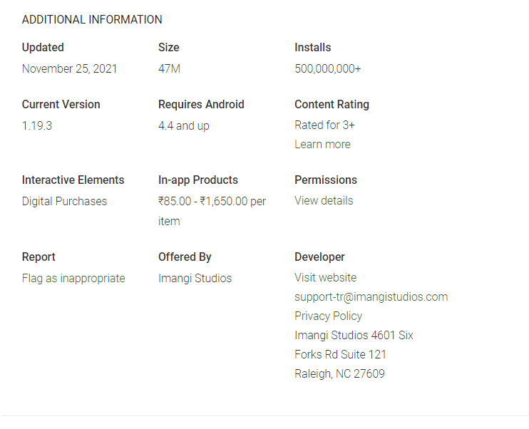 Additional Information