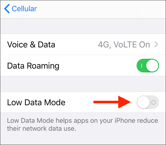 Cellular Low Data