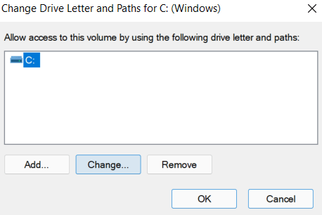 Change Drive Letter