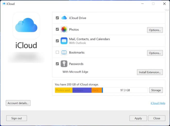 Marked items on iCloud