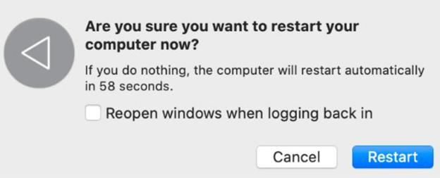 Restart your Computer now
