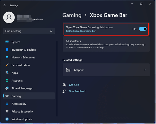 game bar