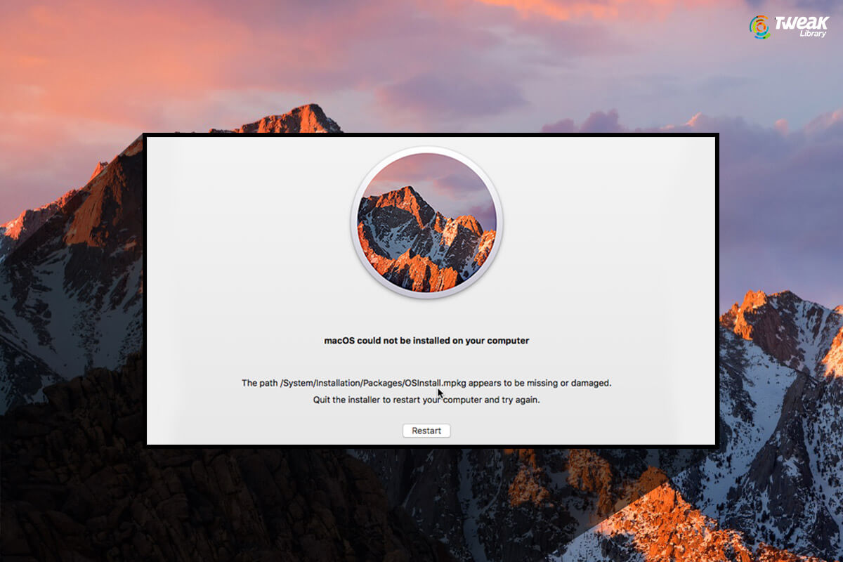 macOS Could Not Be Installed