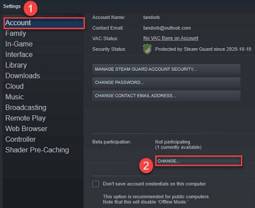 Account Setting
