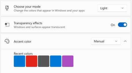 Choose mode