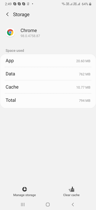 Chrome Storage