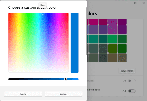 Color Of Start Menu