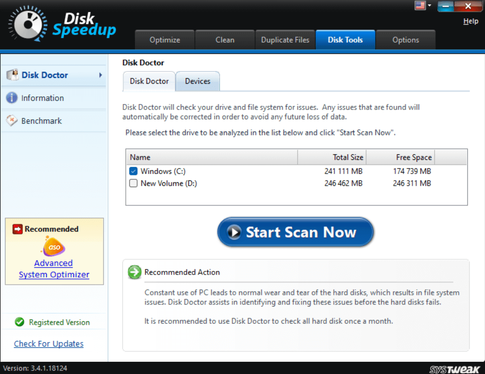 Disk optimizer