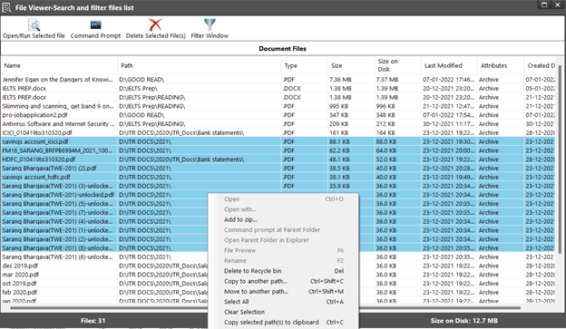 File Viewer - Search and Filter files