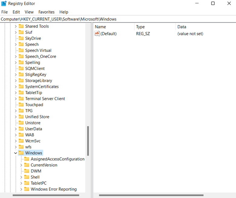 Registry Editor