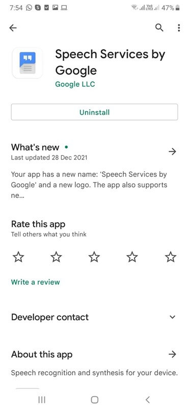 Speech Service by Google