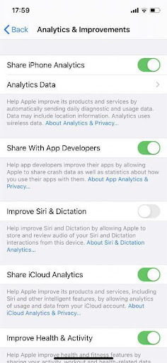 Improve Siri & Dictation
