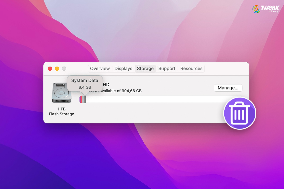 System Data in Mac Storage