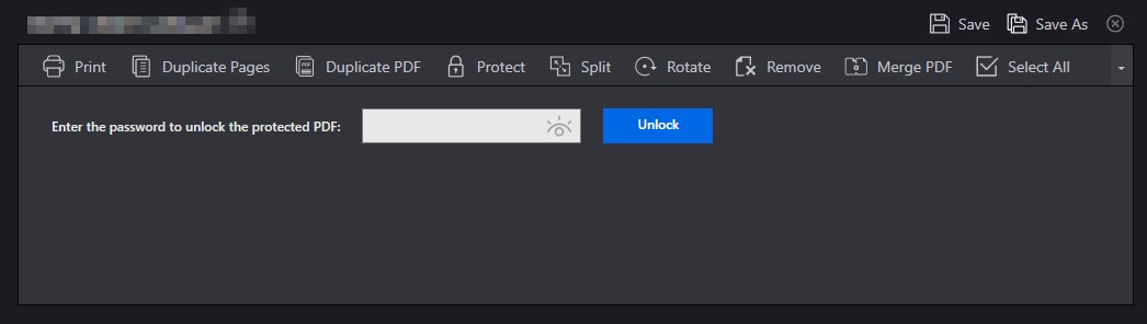 open the password-protected