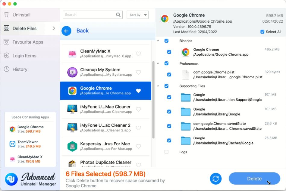 AUM_google chrome uni